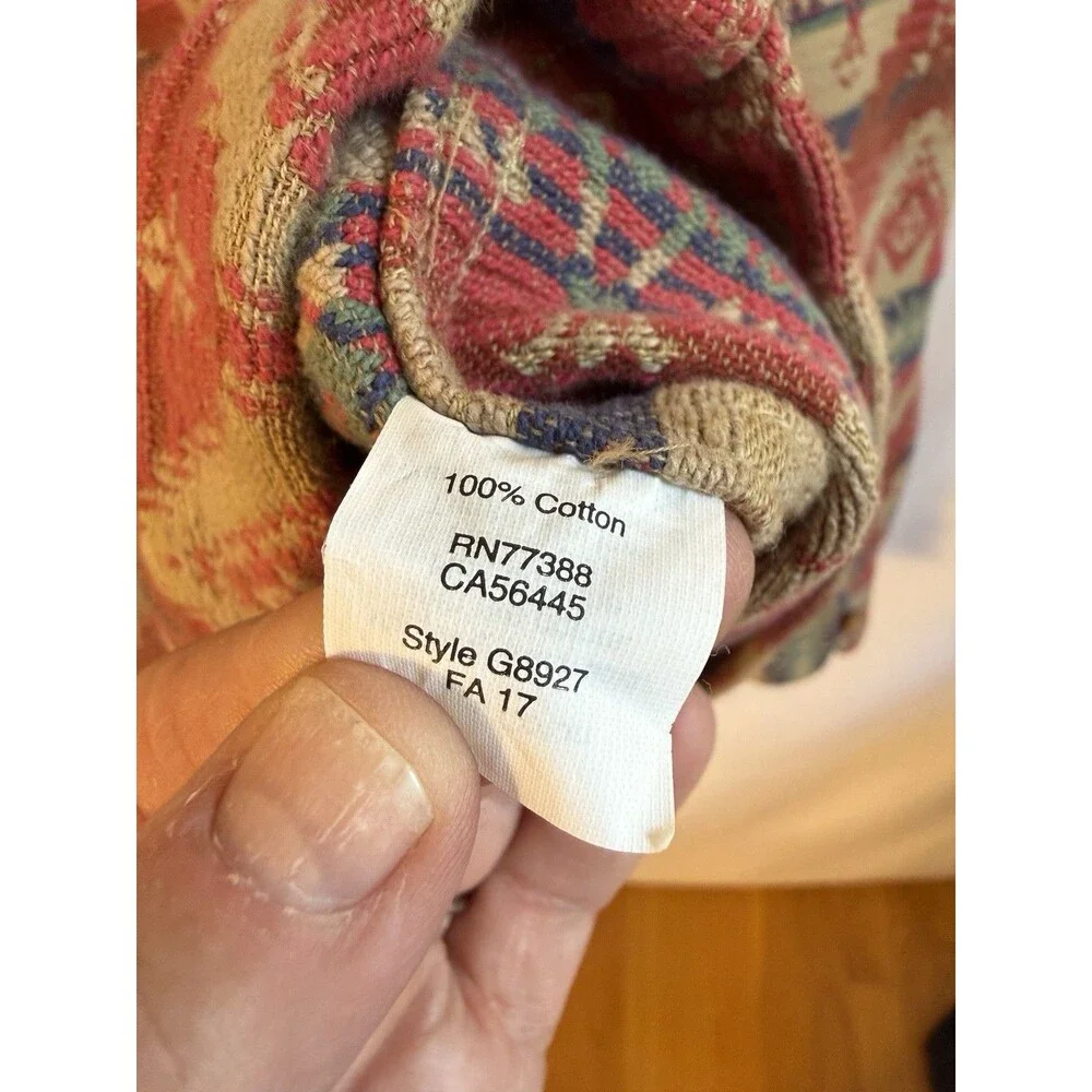 J Crew Shirt  Southwestern Aztec  S Jacquard Blanket  Hiking Y2K